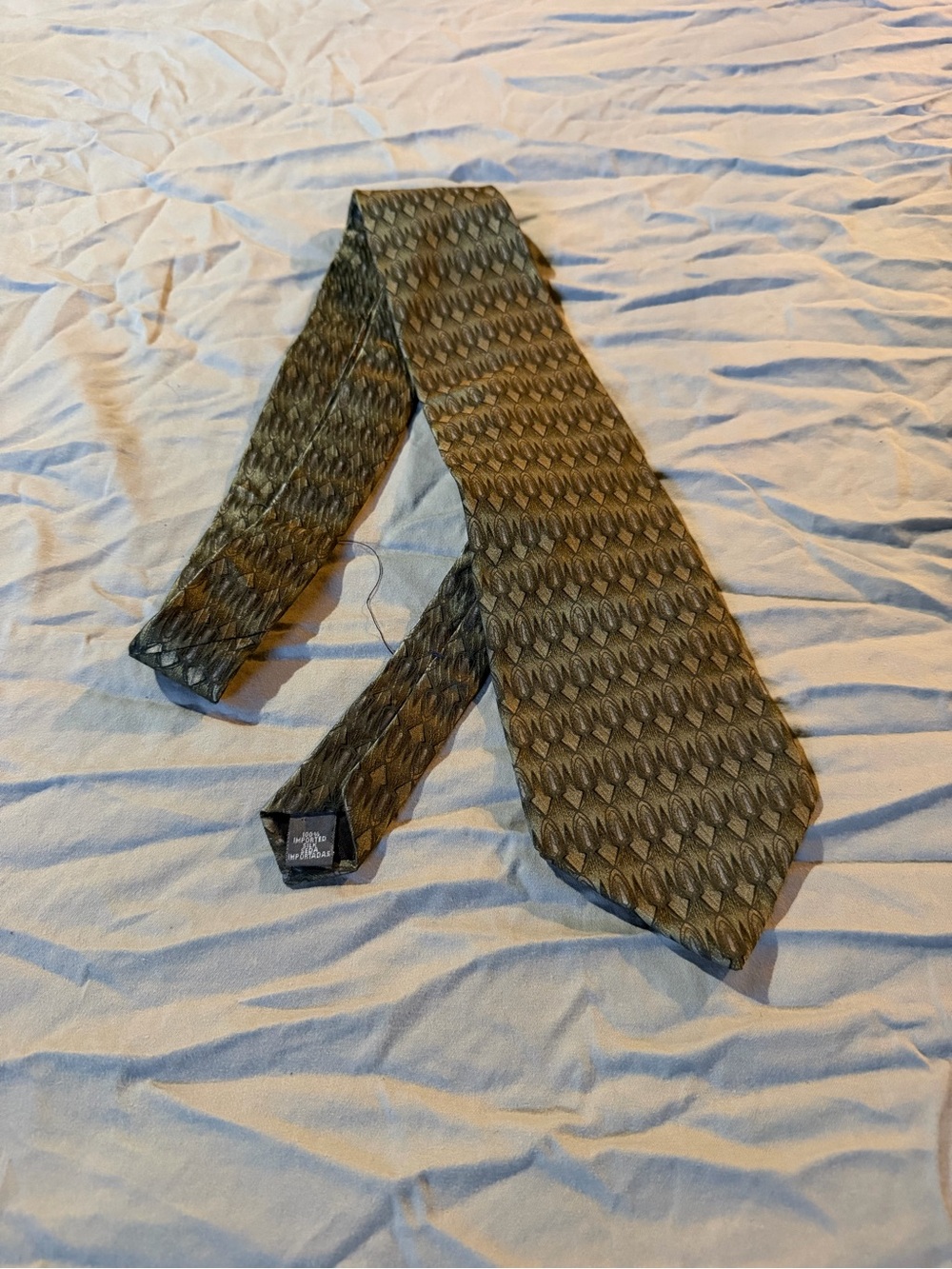 Classic Olive Patterned Men's Tie